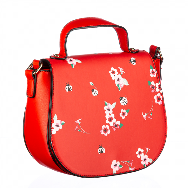 Γυναικεία τσάντα Flower Κόκκινη οικολογικό δέρμα - Kalapod.gr